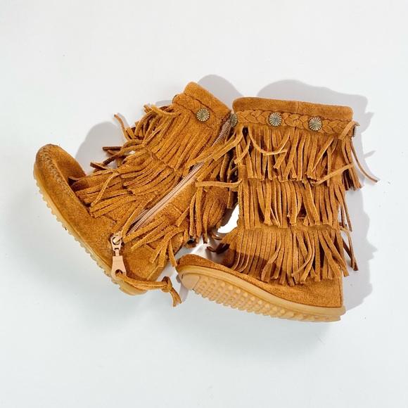 Minnetonka Other - Minnetonka bohemian fringe knee high boots